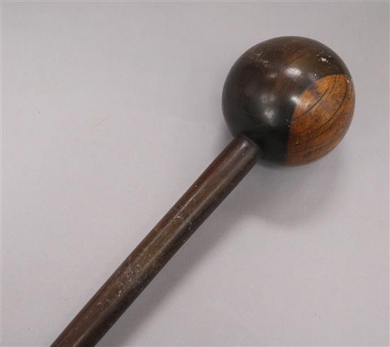 A Zulu hardwood knobkerrie length 67cm